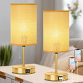Set of 2 Vintage Bedside Lamps with USB for Modern Homes
