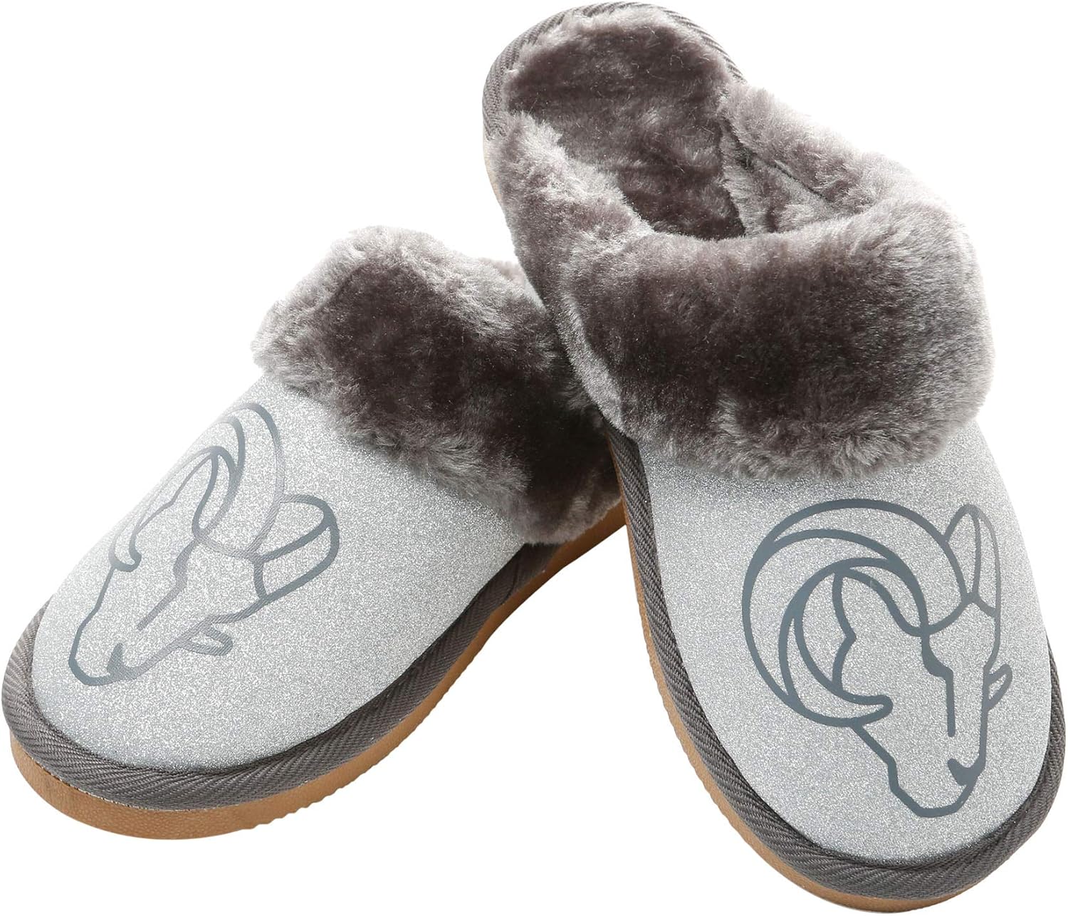 FOCO Womens NFL Team Logo Glitter Open Back Moccasin Review