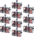 VENO 10 Pack Clear Moving Bags and Large Storage Totes - Extra Large