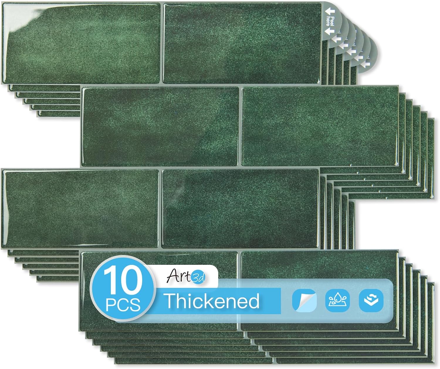 Art3d Heavy-Duty Peel and Stick Backsplash for Kitchen Decor