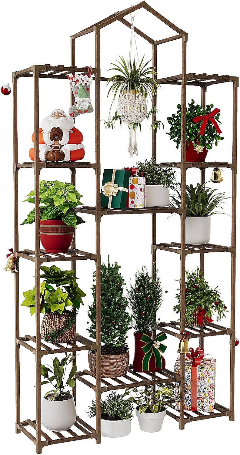 Bamworld 74.4in Tall Plant Stand for Indoor and Outdoor Use