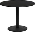 Flash Furniture 36'' Round Black Laminate Table Top: Sleek & Sturdy