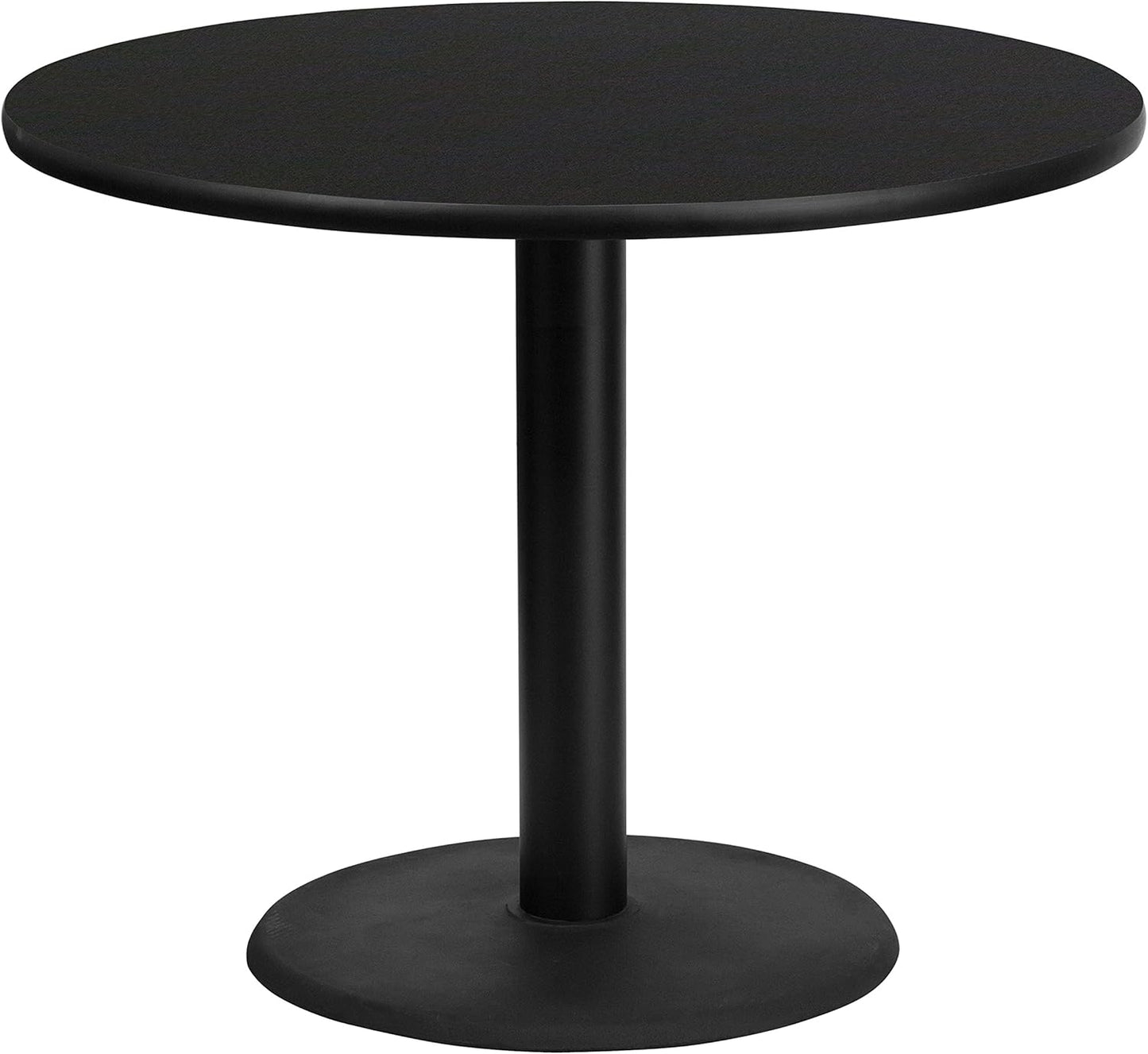 Flash Furniture 36'' Round Black Laminate Table Top: Sleek & Sturdy