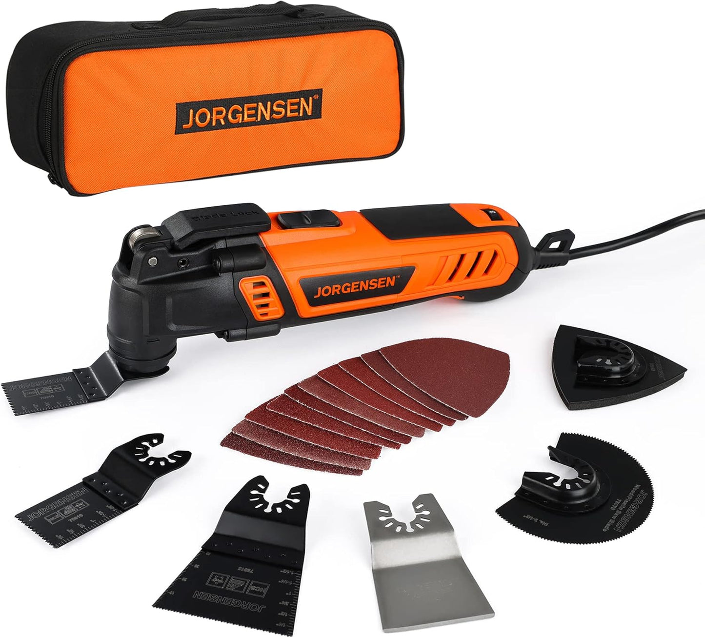 JORGENSEN Oscillating Tool with 7 Variable Speeds and Blades