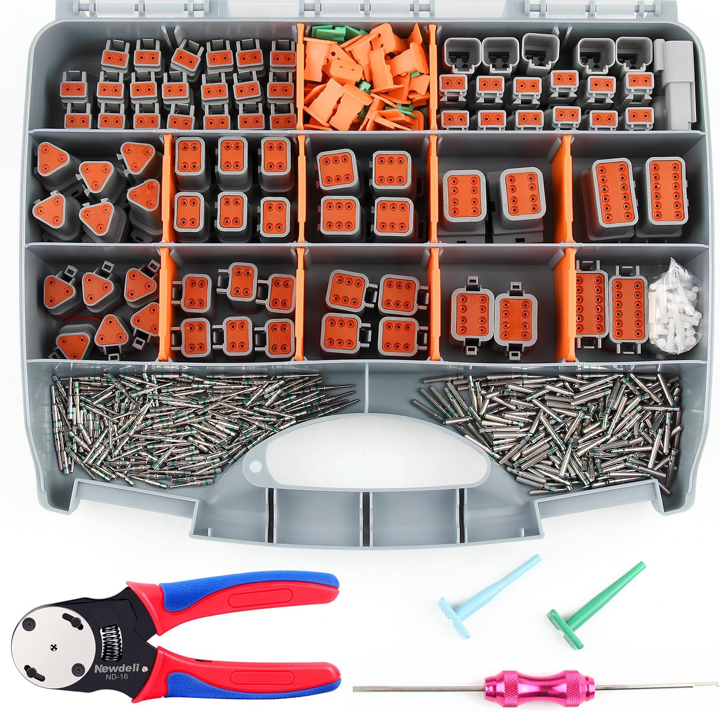 Deutsch Connector Kit with Crimper for Automotive Wiring Needs
