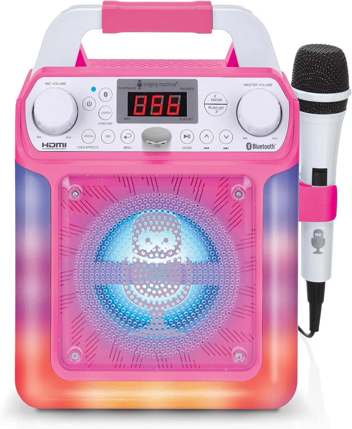Portable Karaoke Machine for Adults & Kids with LED Lights