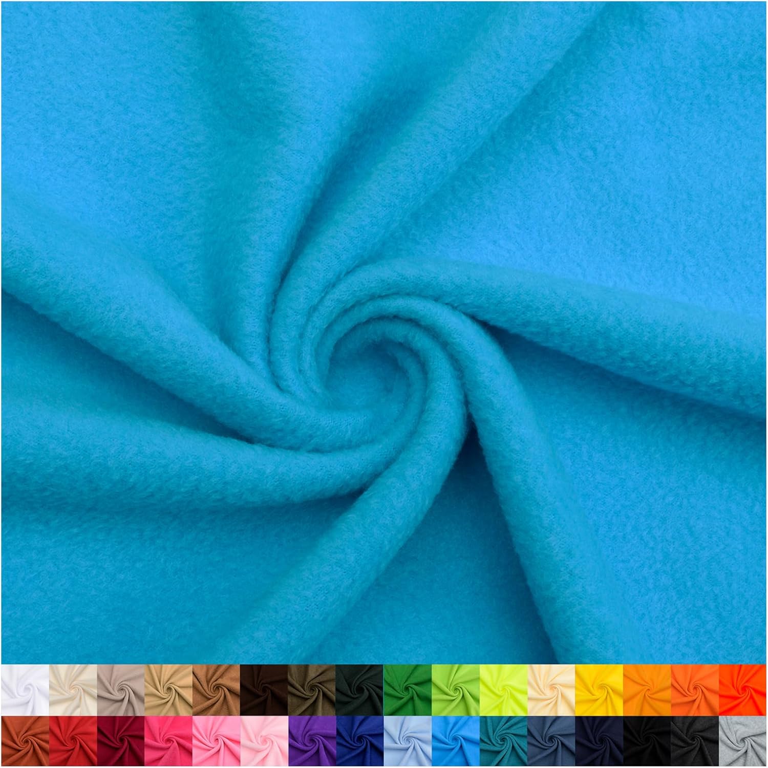Turquoise Solid Fleece Fabric - 4 Yards Bolt for Sewing Projects