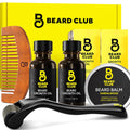 Beard Enhanced Growth Kit - Derma Roller, Oils, Balm & Comb