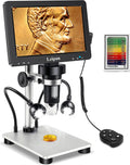 7in LCD Digital Microscope 1200X 12MP - Clear Coin & Soldering Views