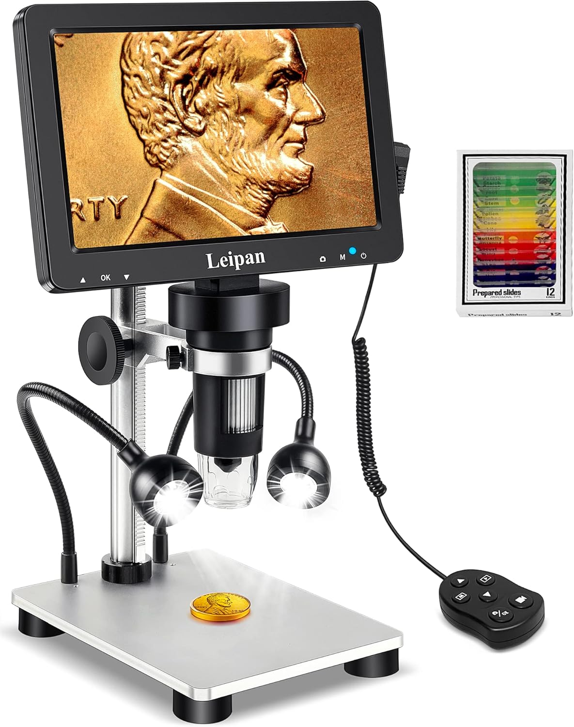 7 Inch LCD Digital Microscope 1200X for Adults with Screen