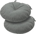 15 in Tufted Bistro Chair Cushions Set of 2 - Dark Gray Comfort