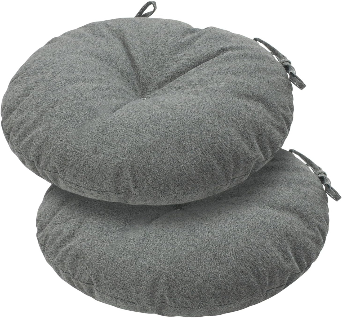 Tufted Round Bistro Chair Cushions 15 inch Set of 2 for Comfort