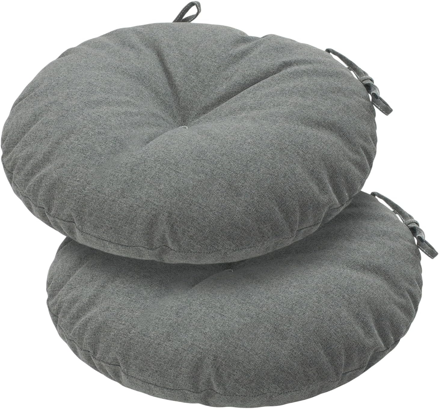 Tufted Round Bistro Chair Cushions 15 inch Set of 2 for Comfort