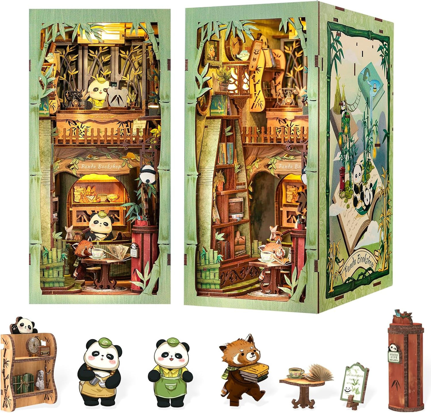 Fsolis Book Nook Kits for Adults - DIY Miniature House Decor