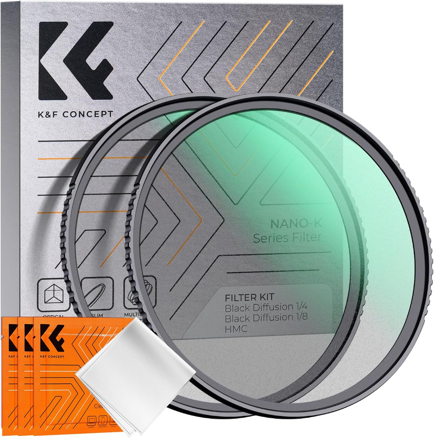 K&F Concept 82mm Black Diffusion Filters for Cinematic Effects