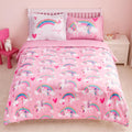 Joiedomi Kid Twin Comforter Set Unicorn Rainbow Bedding - Super Soft