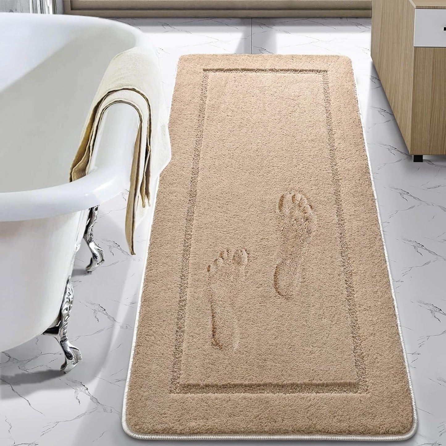 LOCHAS Luminous Non Slip Bathroom Rug for Extra Soft Comfort
