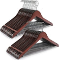 TOPIA HANGER Wooden Coat Hangers 30 Pack for All Clothes