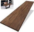 55 x 28 in Solid Wood Table Top Dark Walnut Stained Acacia - Sturdy