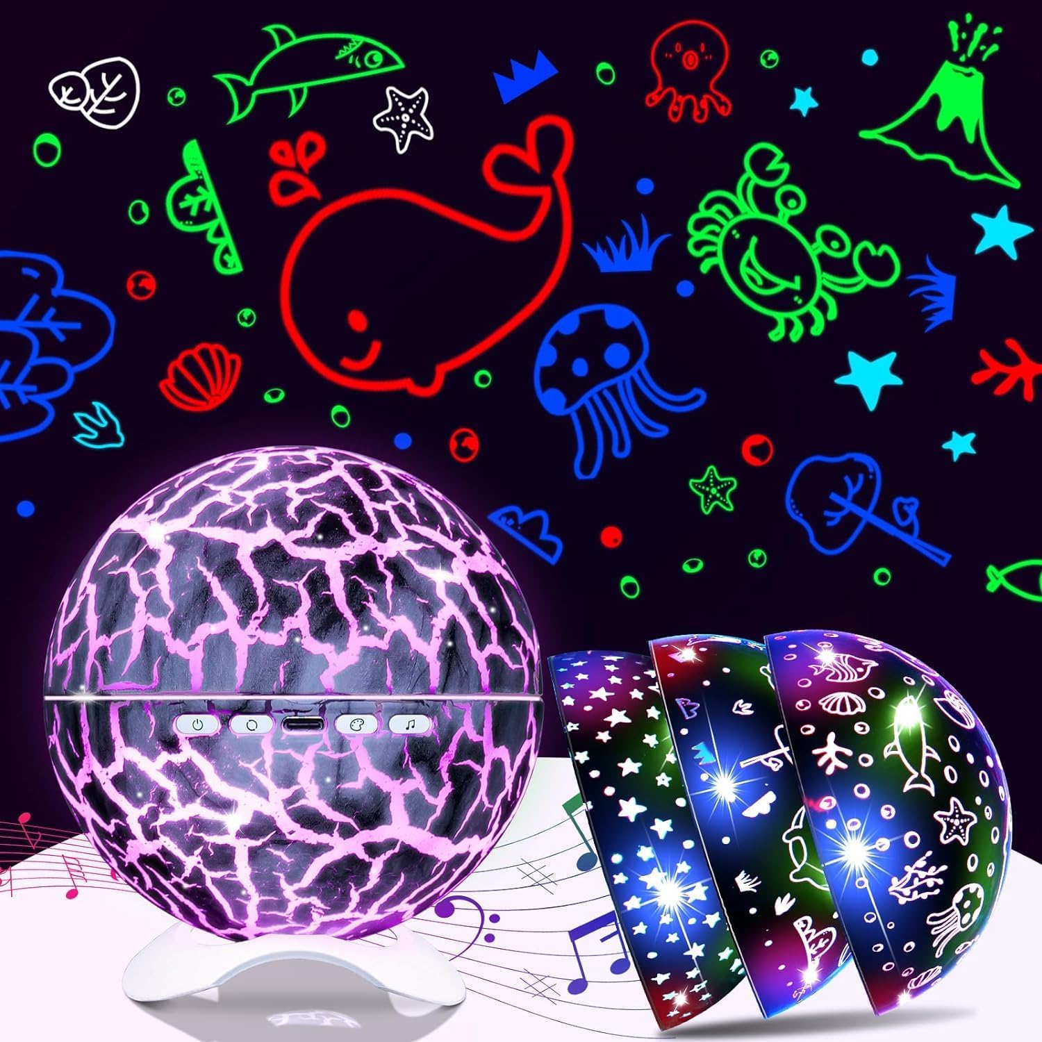 360 Rotating Night Light Projector with 45 Effects!