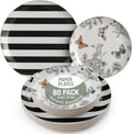 Floral Paper Plates 8.5 in & 10.5 in 80 Pc Party Set - Elegant