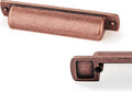 10 Pack Cup Pulls 3-3/4ft (96mm) Antique Copper Cup Drawer Pulls