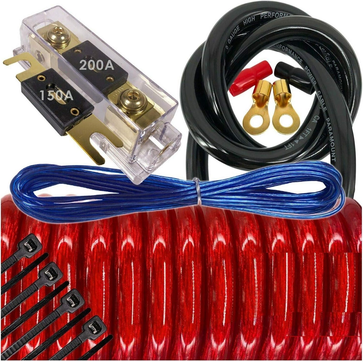 Audiotek 6000 Watts Maximum Power Car Audio Amplifier Kit