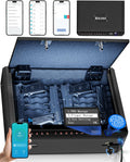 BILLCONCH Smart Gun Safe with Security Cable - Biometric Pistol Safe