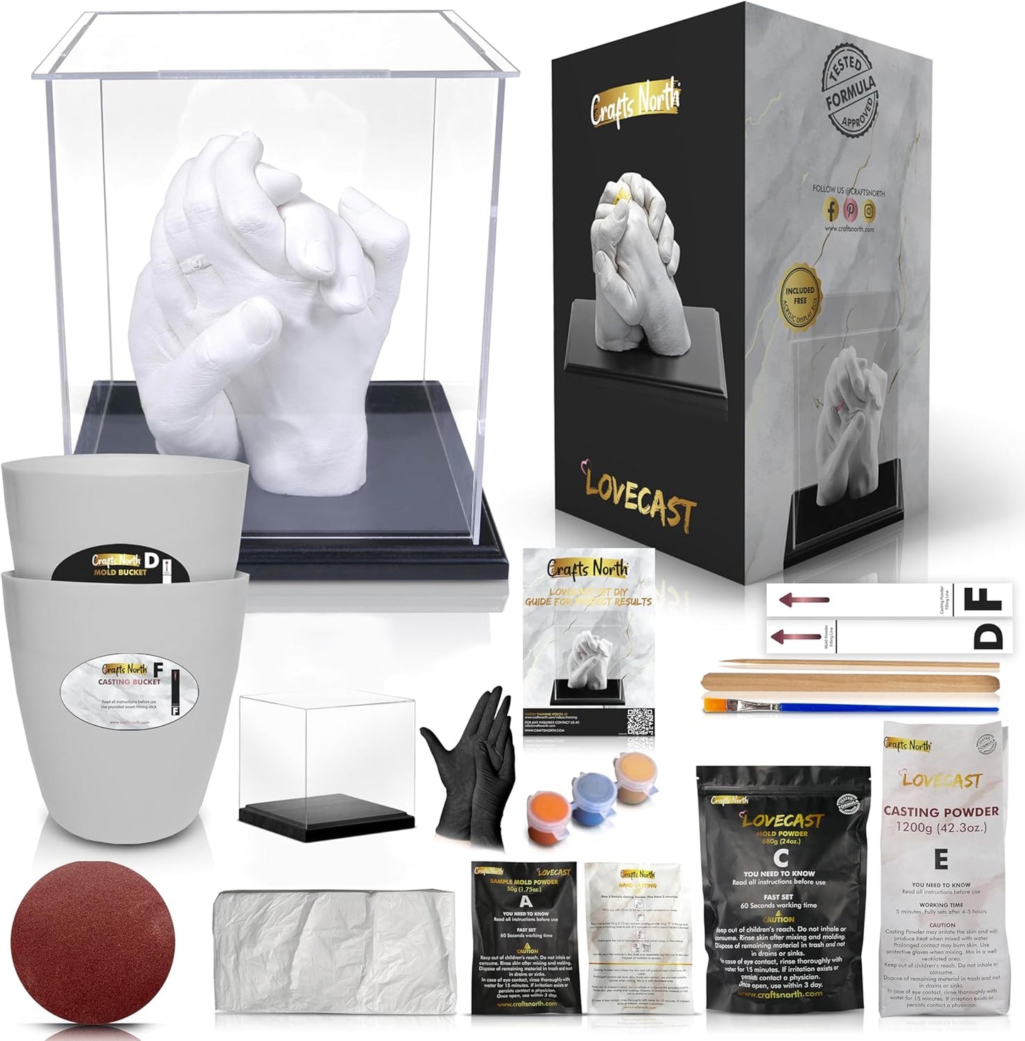 Crafts North Hand Casting DIY Kit for Couples - Perfect Gift
