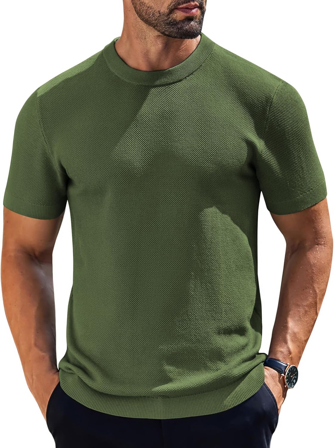 COOFANDY Men's Knit T-Shirts for Casual and Stylish Looks