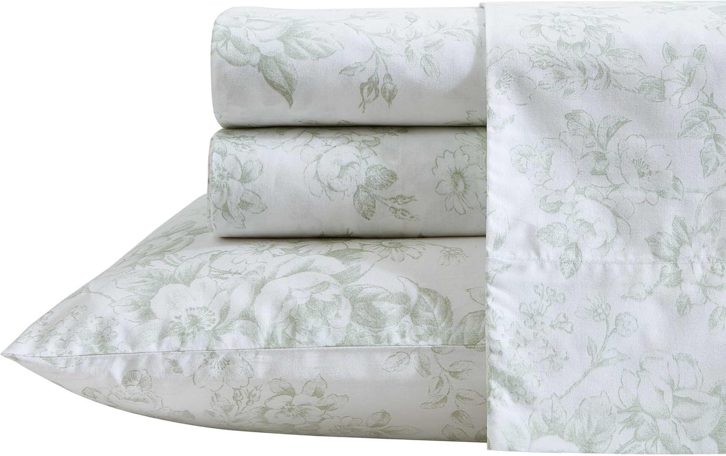 Twin XL Sheets Set in Toile Delight Green for Elegant Comfort
