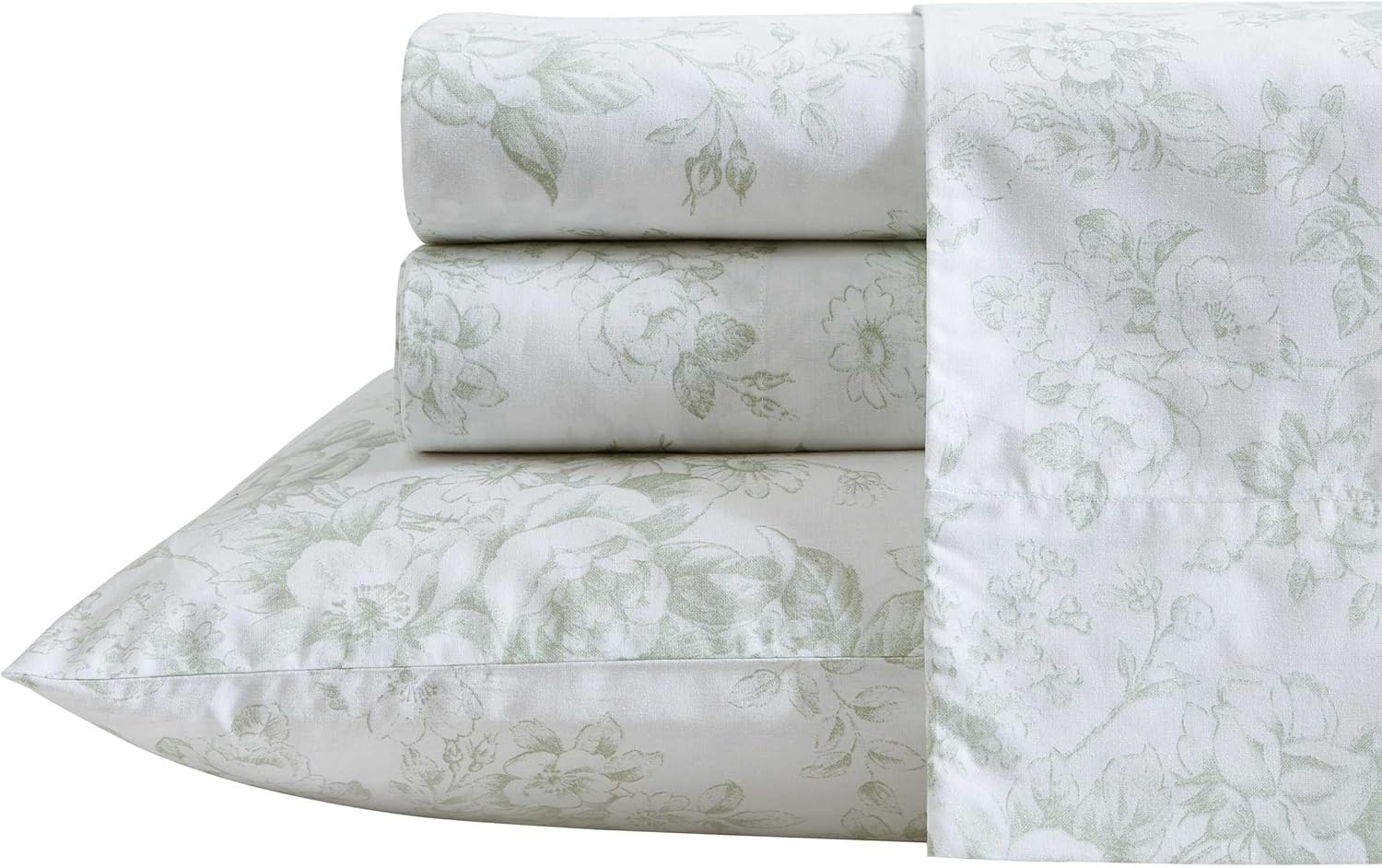 Twin XL Sheets Set in Toile Delight Green for Elegant Comfort