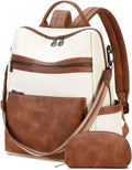 Vegan Leather Laptop Backpack for Women 15.6 in Work Backpack Purse