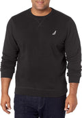 Nautica mens Basic Crew Neck Fleece Sweatshirt - Soft, Classic Fit