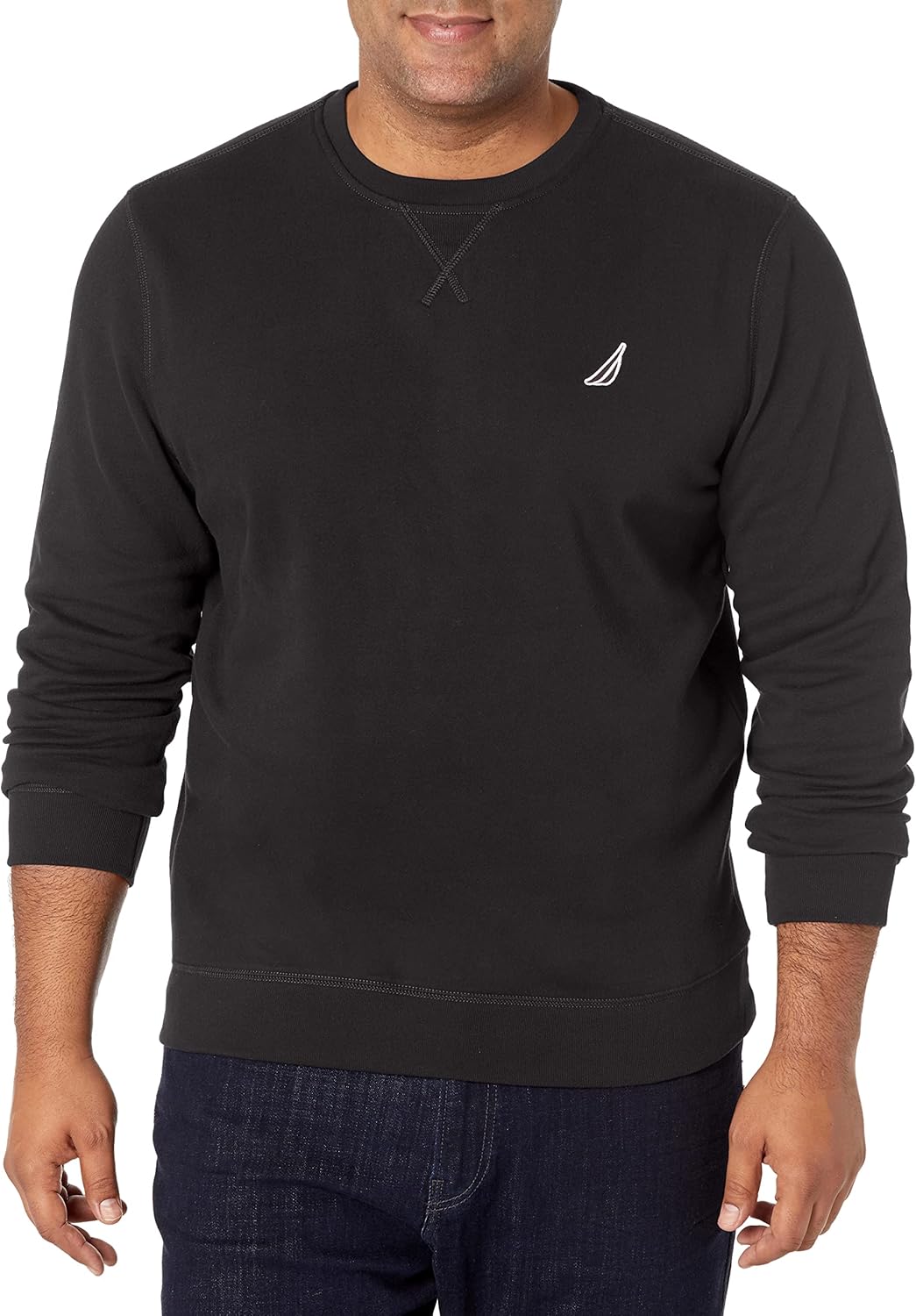 Nautica mens Basic Crew Neck Fleece Sweatshirt for Comfort