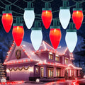 C9 LED Christmas Lights Outdoor - 100ft 100 LED Strawberry Lights