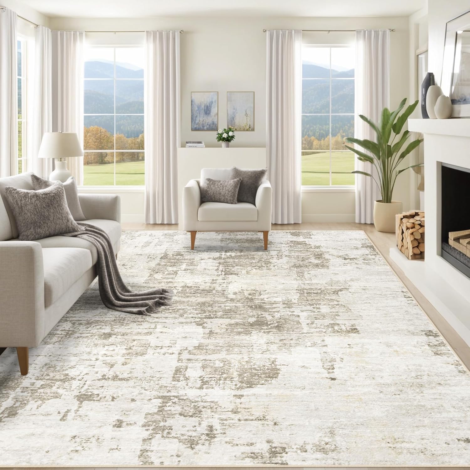 8x10 Area Rugs for Living Room, Soft Non Slip Kids Rug