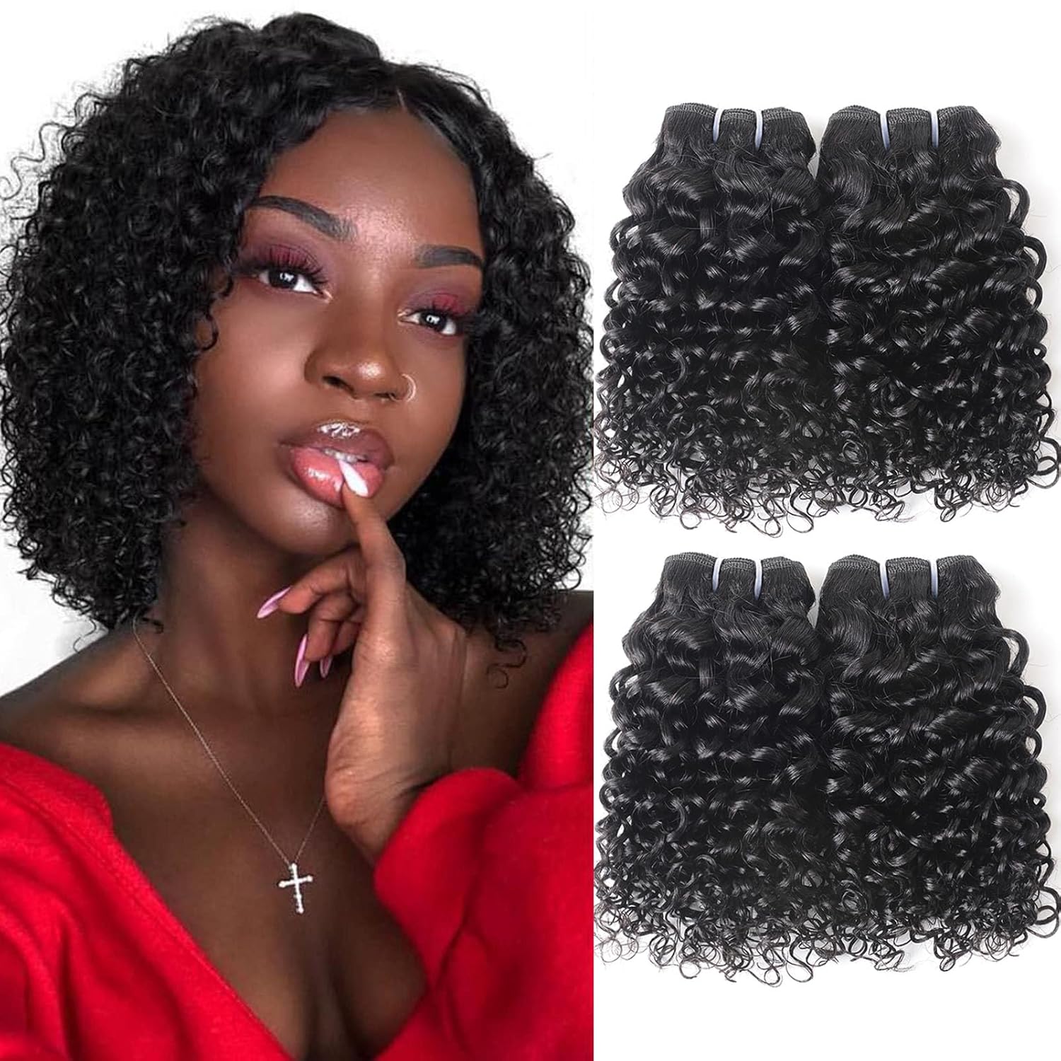 10 Inch Kinky Curly Human Hair Bundles for Stunning Styles