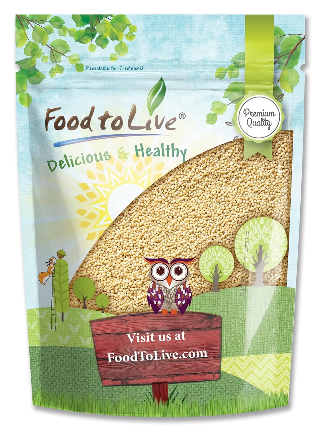Food to Live Amaranth Grain - Nutty Flavor, Vegan, 5 Pounds