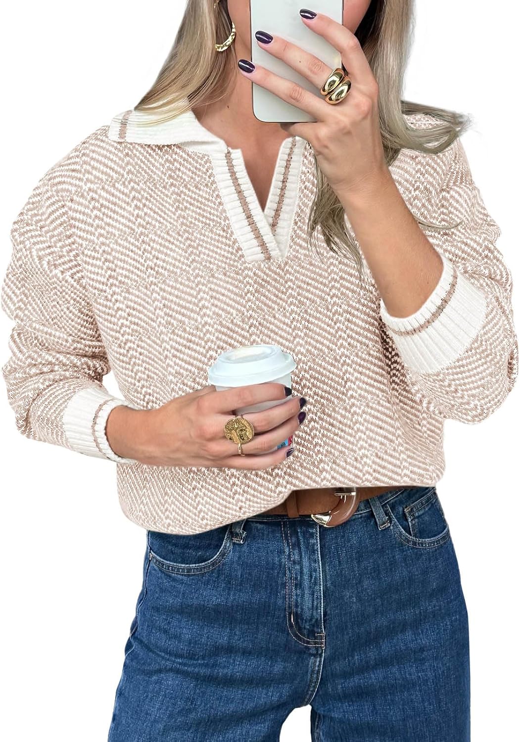 Saodimallsu Womens Fall Sweaters Tops for Cozy Style