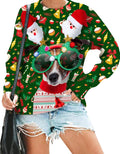 VILOVE Funny Animal Christmas Hoodie