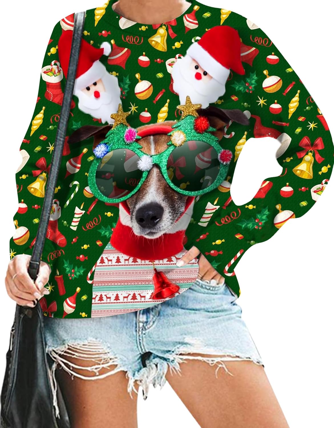 VILOVE Funny Animal Christmas Hoodie