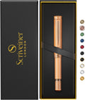 Luxury Rollerball Pen with Hand Brushed Copper Finish - Heavy Pocket