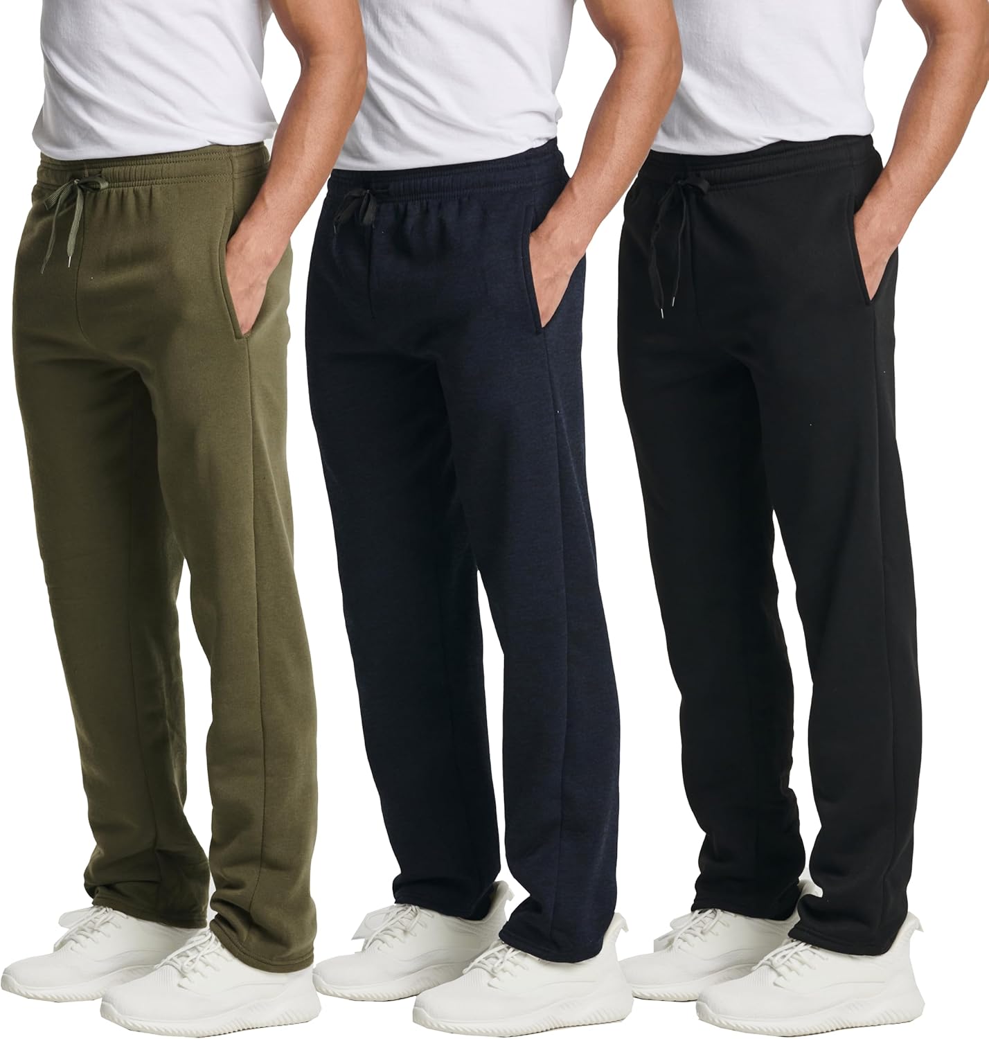 Men's Tech Fleece Athletic Casual Open Bottom Sweatpants
