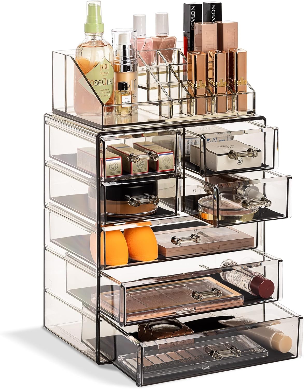 Acrylic Makeup Organizer Set with 7 Drawers for Stylish Storage
