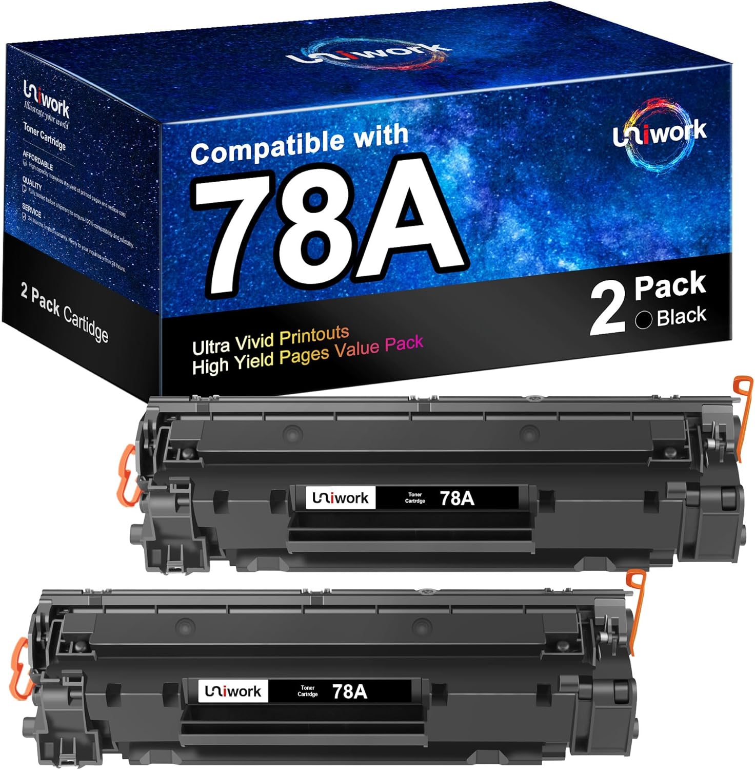 Uniwork 78A Black Toner Cartridges for HP Laserjet Printers