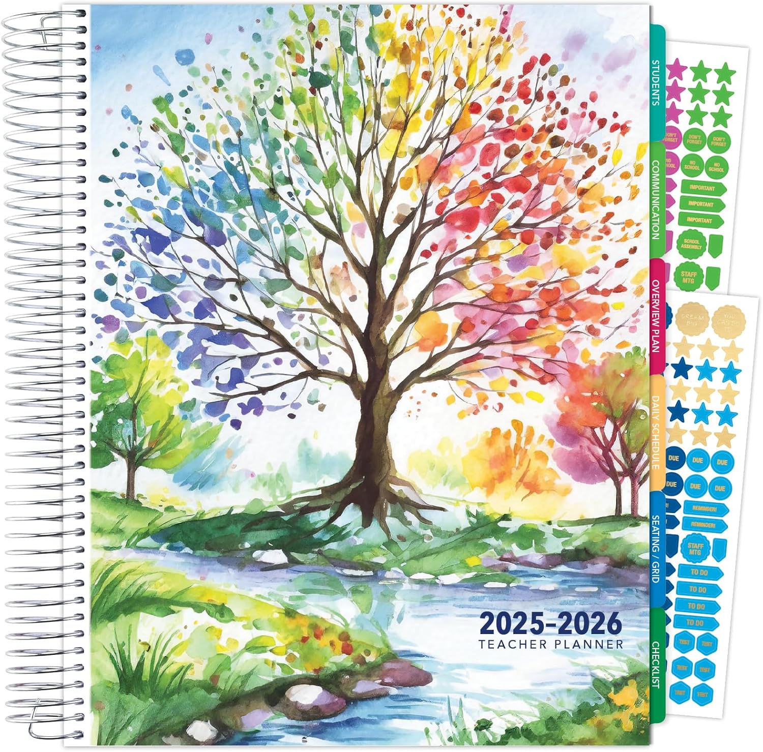 Deluxe Teacher Planner Notebook 8.5x11 for 2025-2026 School Year