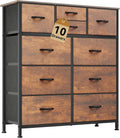 DWVO Dresser with 10 Drawers - Fabric Storage Tower for Home