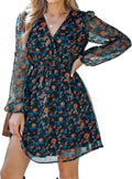 CUPSHE Women's Mini Dresses Casual Spring V Neck Chiffon - Flowy
