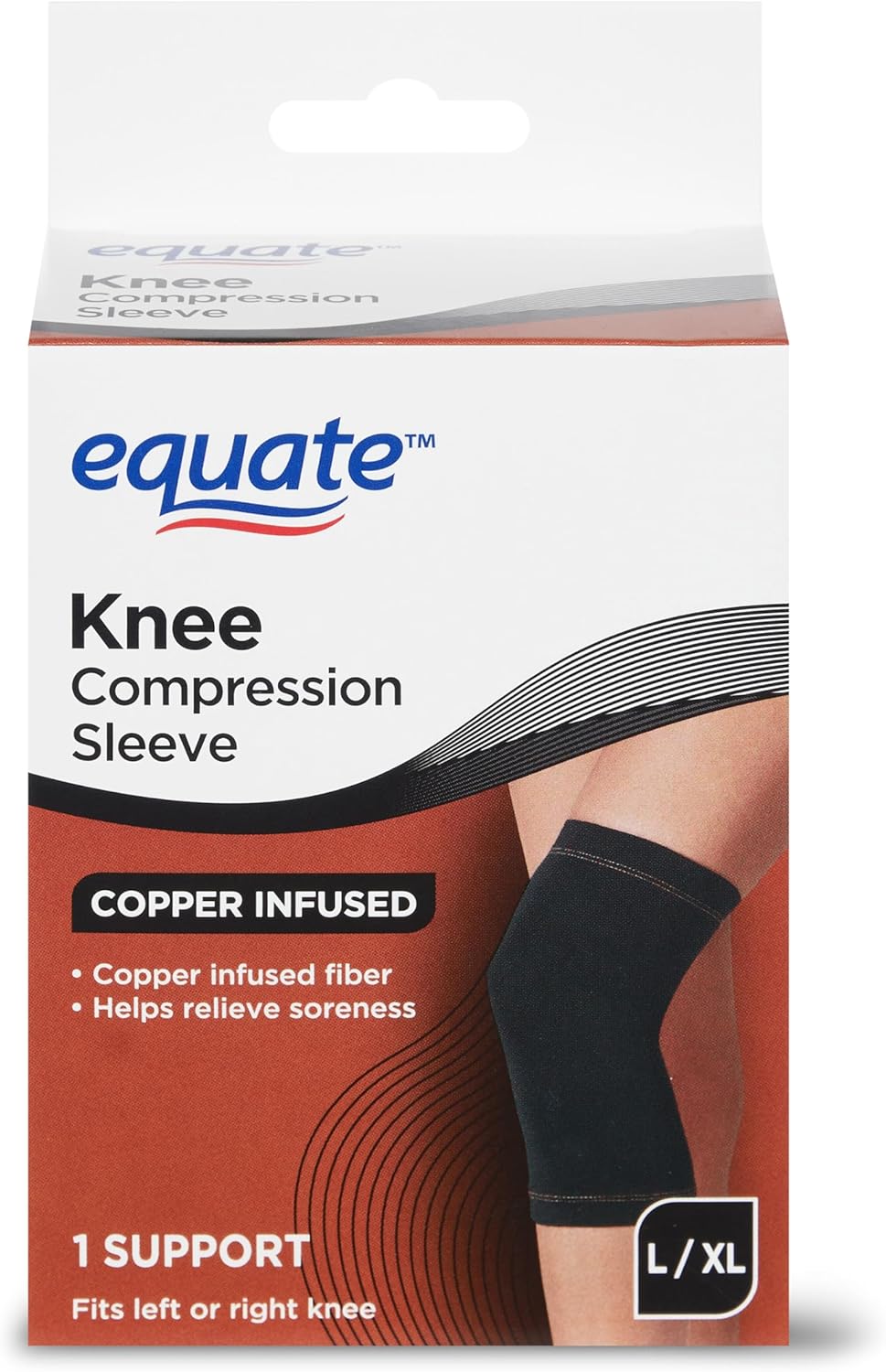 Copper-Infused Knee Support Sleeve for All - L/XL